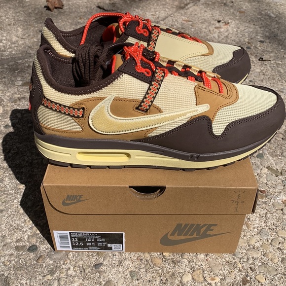NEW Travis Scott x Nike AirMax 1 Baroque Brown Size 11 Men - Picture 5 of 15